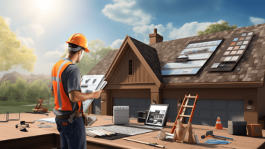 roofing contractor inspecting